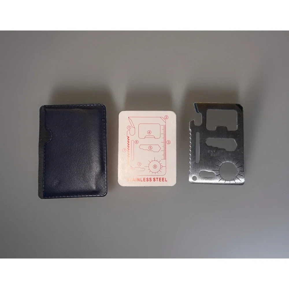 Credit Card Size Multi-Tool Survival‎ Bottle Opener Stainless Steel